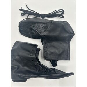 Vintage Bloch Leather Black Jazz Split Sole Boot Women's 10.5 New